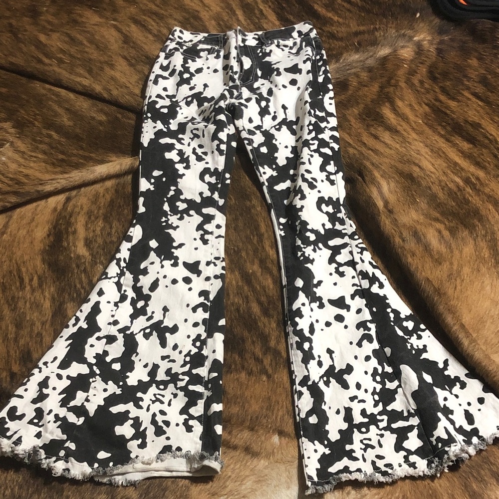 Saints &Hearts cow print pants